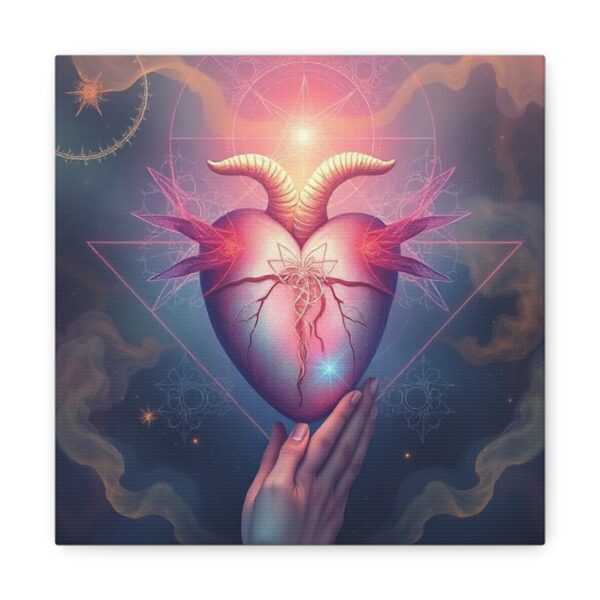 Mystical Heart Canvas Wall Art - Stretched Matte Design for Bohemian Decor - Image 9