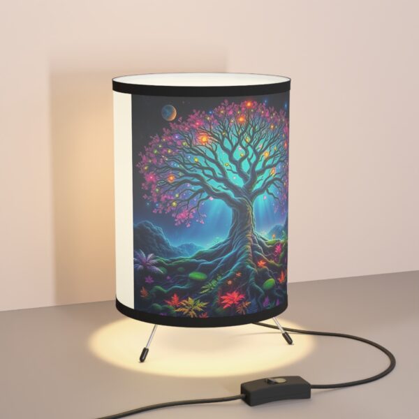 Enchanted Tree Tripod Lamp - High-Res Printed Shade for Cozy Ambiance