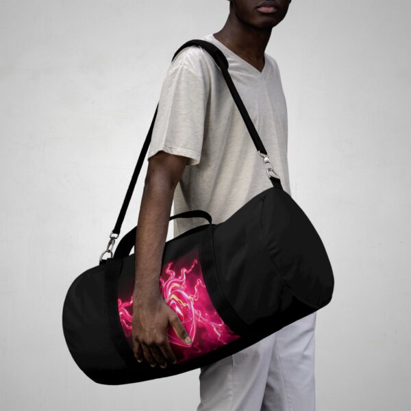 Neon Heart Design Duffel Bag - Perfect for Gym and Weekend Getaways - Image 15