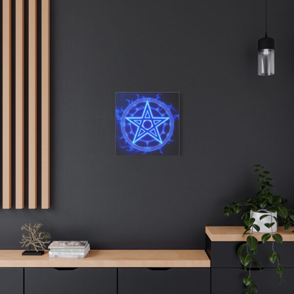 Mystical Blue Pentagram Canvas Art – Modern Wall Decor for Magic Lovers - Image 29