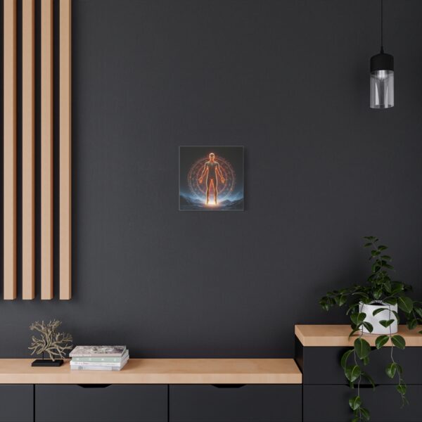 Quantum Man Matte Canvas Art - Stretched 1.25" - Sci-Fi Design - Image 4