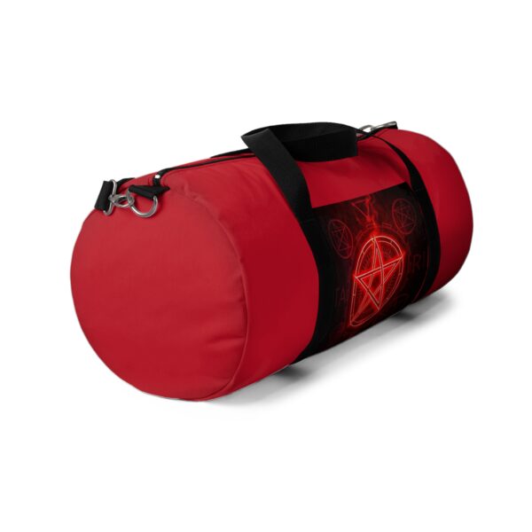 Stylish Red Pentagram Duffel Bag - Perfect for Travel and Gym - Image 11