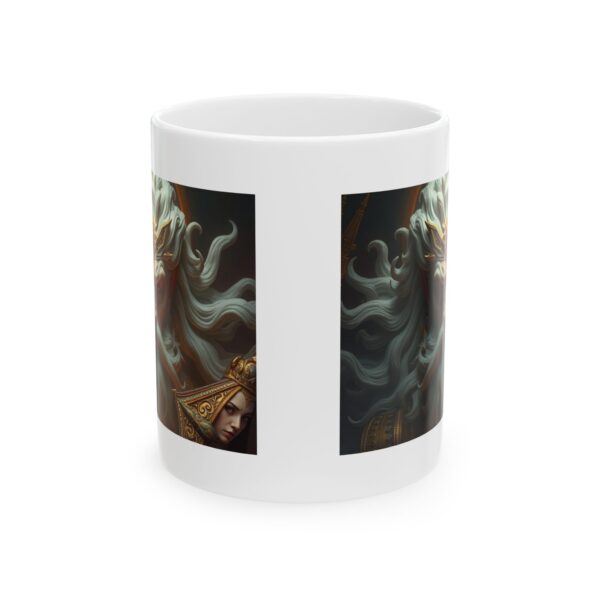 Mystical Warrior Ceramic Mug - 11oz & 15oz, Unique Gift for Fantasy Lovers - Image 2