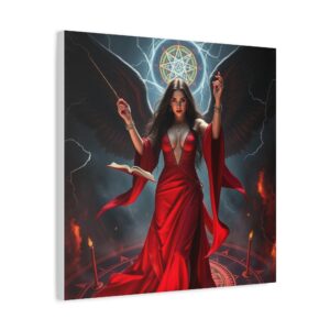 Mystical Witch Canvas Art - Stunning Home Decor for Halloween or Fantasy Lovers