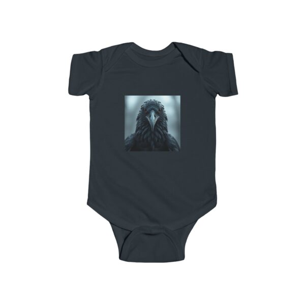 Creepy Raven Infant Bodysuit - Gothic Baby Outfit for Newborns