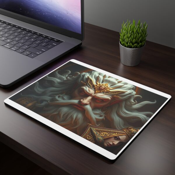 Warrior King Rectangular Mouse Pad with Mythical Design
