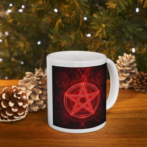 Red Pentagram Ceramic Mug - Perfect for Coffee Lovers - Image 10