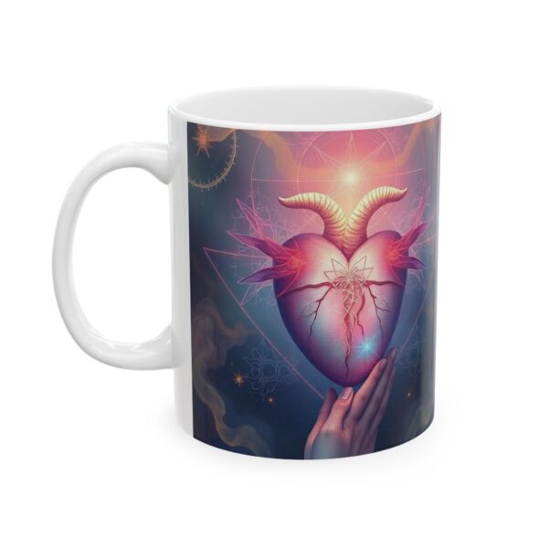 Mystical Heart Ceramic Mug - 11oz & 15oz, Perfect for Spiritual Lovers - Image 4